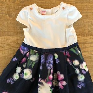 Ted Baker White & Navy Dress Size 18-24 Mo